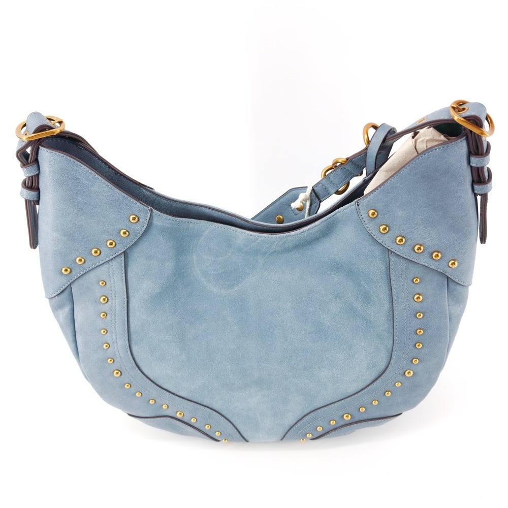 Jessica Simpson Womens Raven Large Hobo Blue Studded Bag NWT